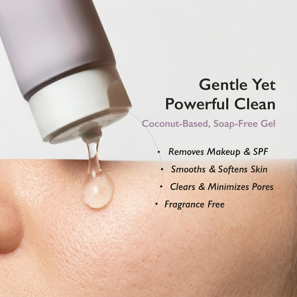 Shopoletcosh Fermented Black Rice Purifying Cleansing Gel - Antioxidant-Rich Revitalizing Face Wash for Radiant, Glowing Skin