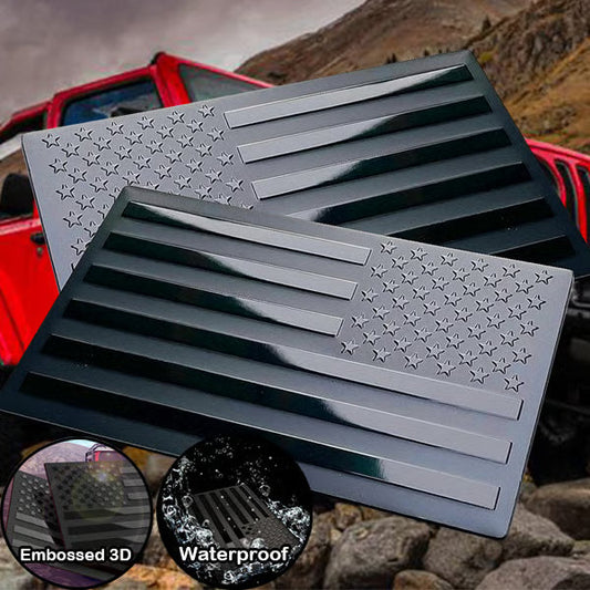 Buckeyebrownies® 3D American Flag Emblem Decal - Aluminum Alloy Material (Not Plastic)